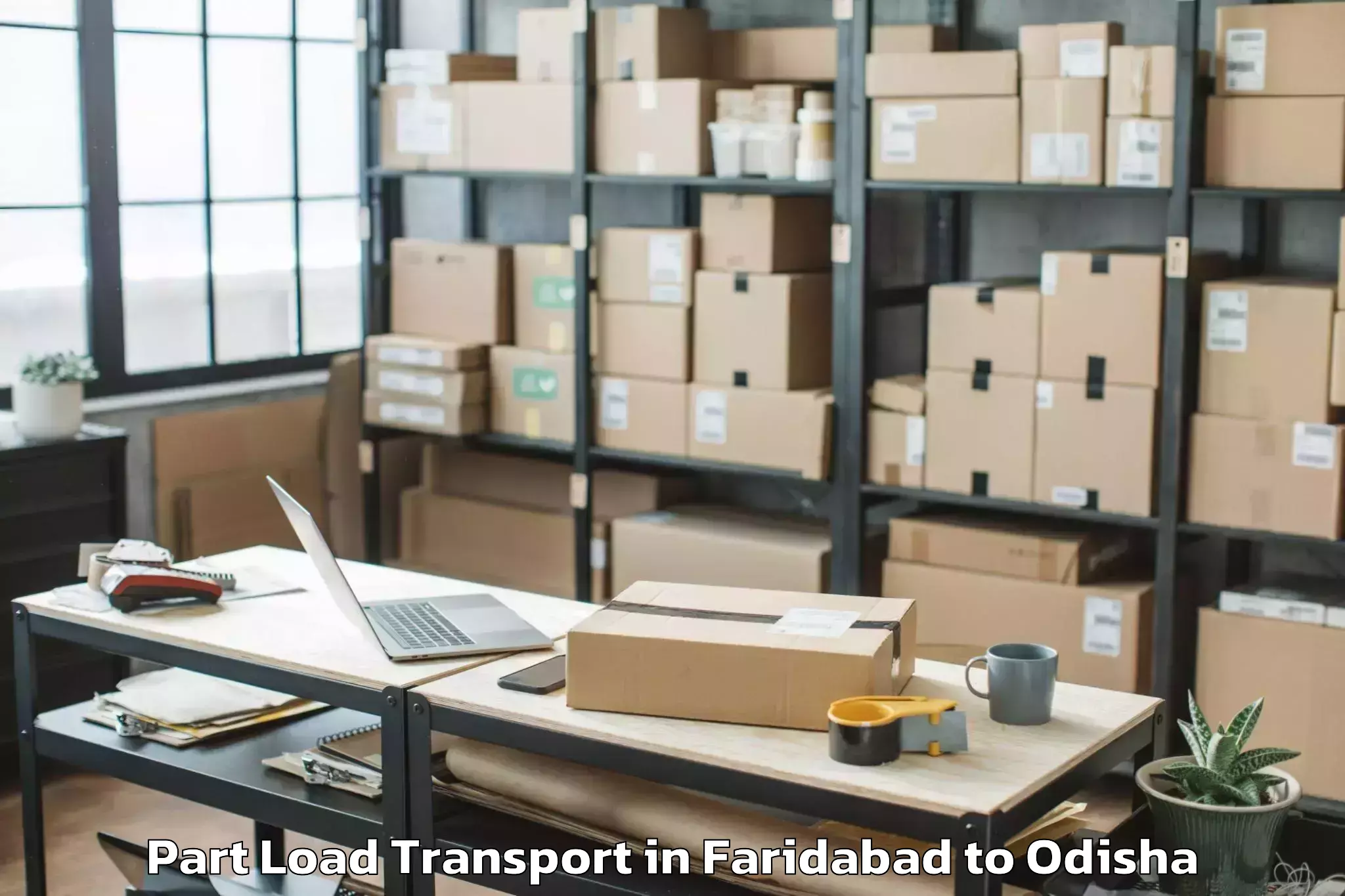 Reliable Faridabad to Tikabali Part Load Transport